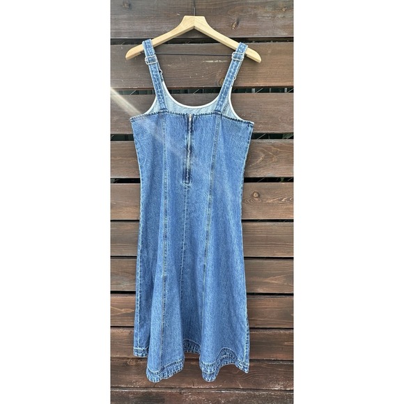 Madewell Women's Denim Midi Dress Size M - Picture 7 of 9